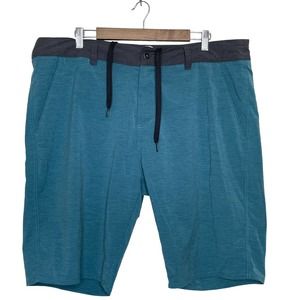 Kavu 40 Mens Blue Black Regular Fit Drawstring Waist Comfort Board Shorts